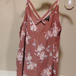 torrid dusty rose floral double-strap cami